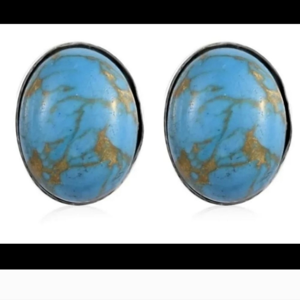 Sterling Silver Turquoise Stud Earrings